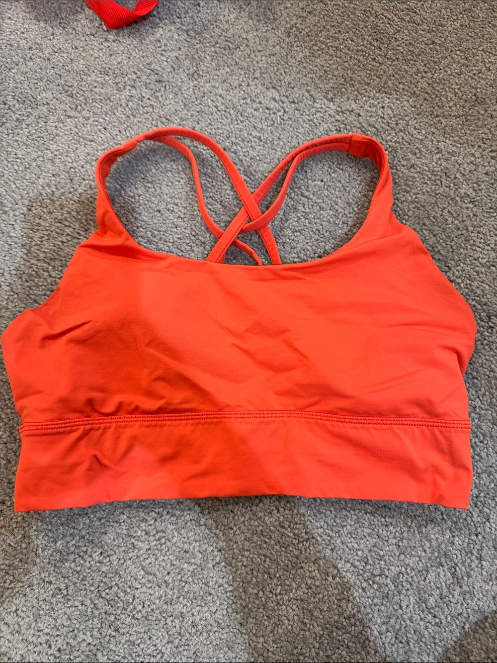 lululemon athletica Coral Orange Strappy Sports Bra
